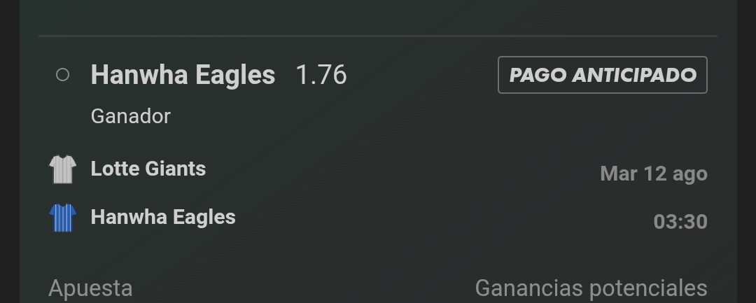 Reto 🪜 paso #2 en mis grupos y paso #1 por acá en Twitter.
Aguilas de Hawha ML
Cuota: -125