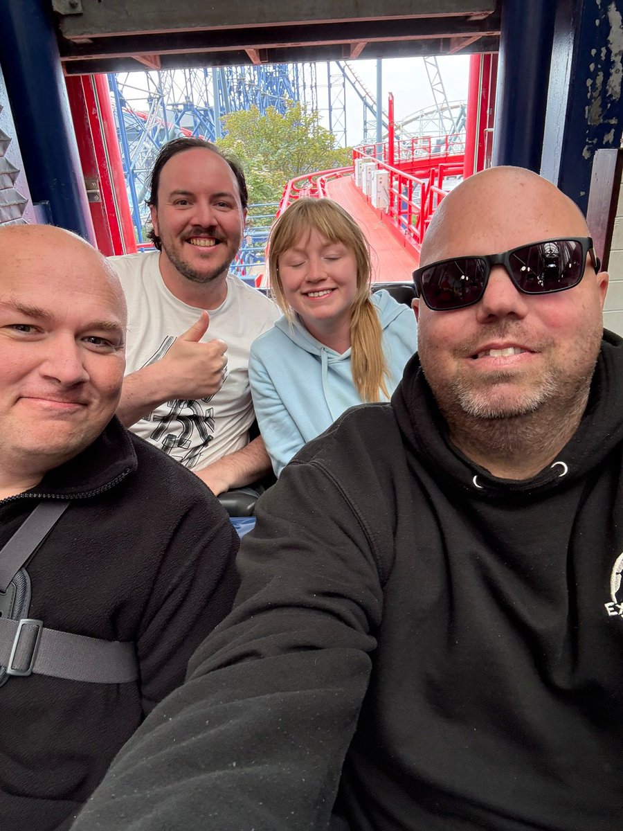 The boys <a href="/SH_Bick/">Scott</a> and Stephen did a phenomenal job Sunday <a href="/Pleasure_Beach/">Pleasure Beach Resort🎢</a> 
Riding the Big One all day for <a href="/OddBallsFDN/">The OddBalls Foundation</a> reaching a whopping 100 rides at ride close. They were also joined throughout the day by quite few supporters and staff! 🙌
