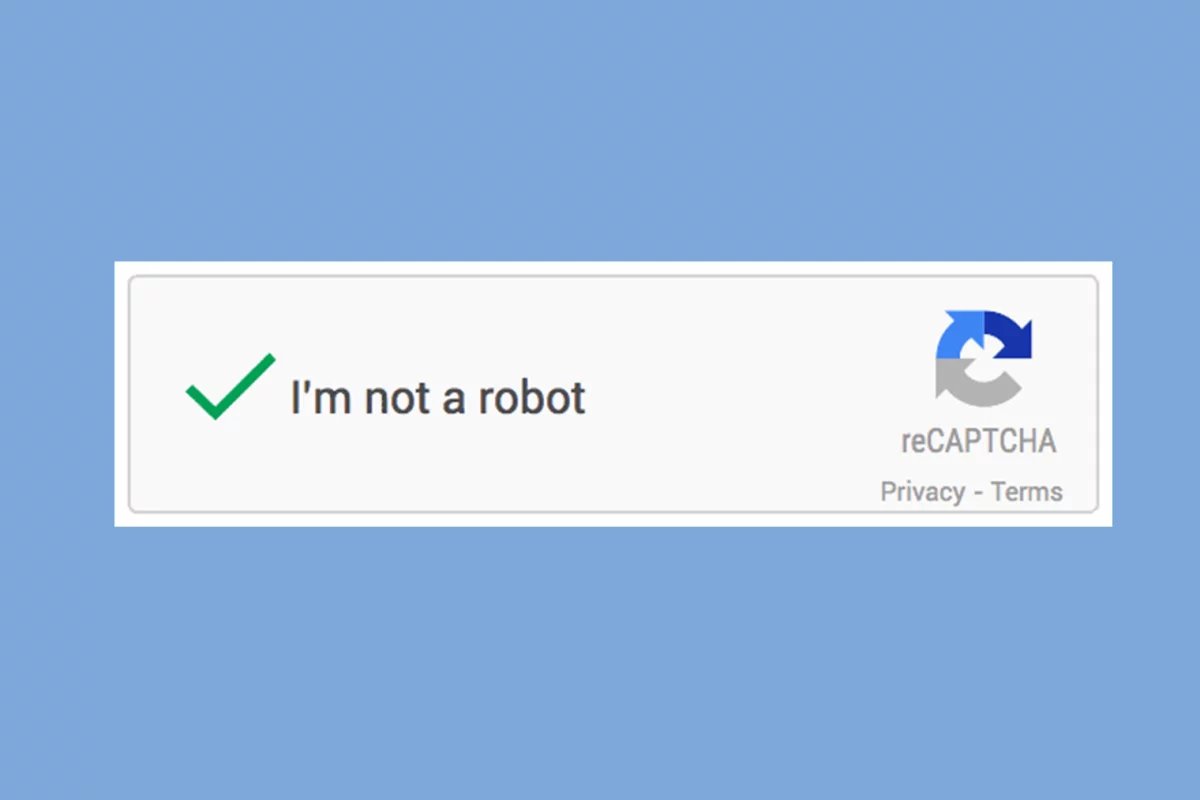 I'm not a robot #reCAPTCHA