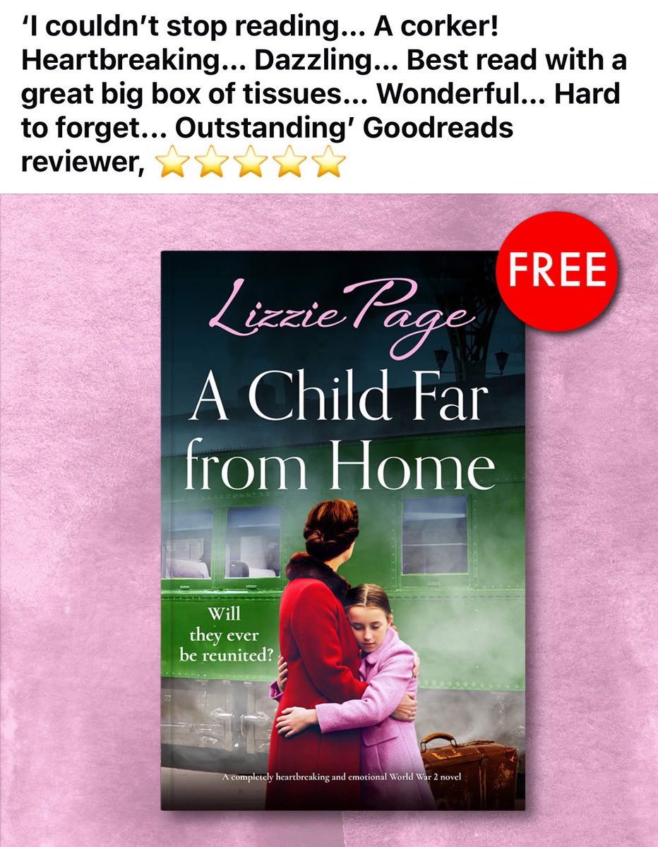 Author Lizzie Page (@lizziepagewrite) on Twitter photo FREE to download right now- A Child Far from Home: An emotional World War 2 novel (The Wartime Evacuees) about mothers and daughters amzn.eu/d/9Jc5AU0 <a href="/RNAtweets/">Romantic Novelists' Association</a> #tuesnews ♥️ FREE to download right now- A Child Far from Home: An emotional World War 2 novel (The Wartime Evacuees) about mothers and daughters amzn.eu/d/9Jc5AU0 <a href="/RNAtweets/">Romantic Novelists' Association</a> #tuesnews ♥️