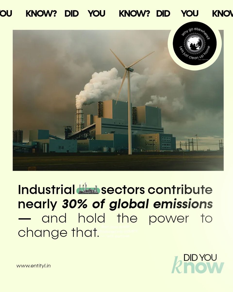 Entity_1_'s tweet photo. Industrial sectors contribute nearly 30% of global emissions. But they also hold the power to reverse it.
At Entity 1, we act on-site and in real time —
turning emissions into opportunity.
.
#Entity1 #Bluehydrogen #Entity1valueemissions #Greenfinance #Carboncapture #Hydrogen #Co2 https://t.co/nlsnbvqRK4