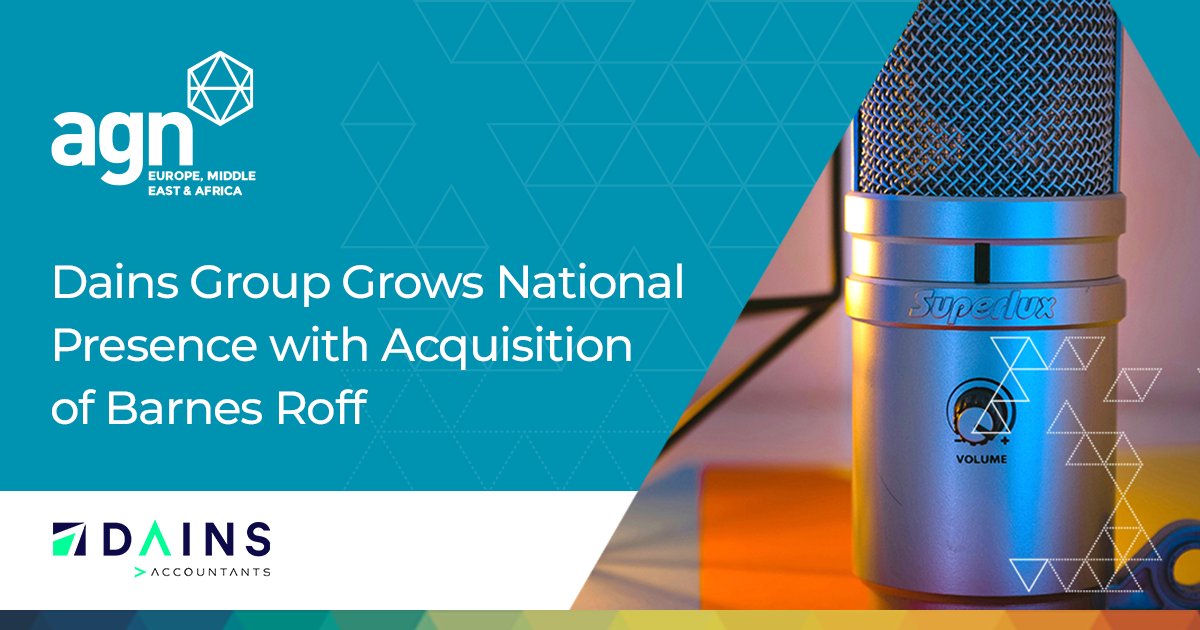 AGN International (@agnintl) on Twitter photo AGN Firm, <a href="/DainsAcc/">Dains Accountants & Advisors</a>, has made its second acquisition since securing private equity backing from IK Partners (“IK”) in a move that demonstrates its intention to build the leading SME advisory business in the UK and Ireland.
Read more: agn.org/insight/dains-…
#AGNInternational AGN Firm, <a href="/DainsAcc/">Dains Accountants & Advisors</a>, has made its second acquisition since securing private equity backing from IK Partners (“IK”) in a move that demonstrates its intention to build the leading SME advisory business in the UK and Ireland.
Read more: agn.org/insight/dains-…
#AGNInternational
