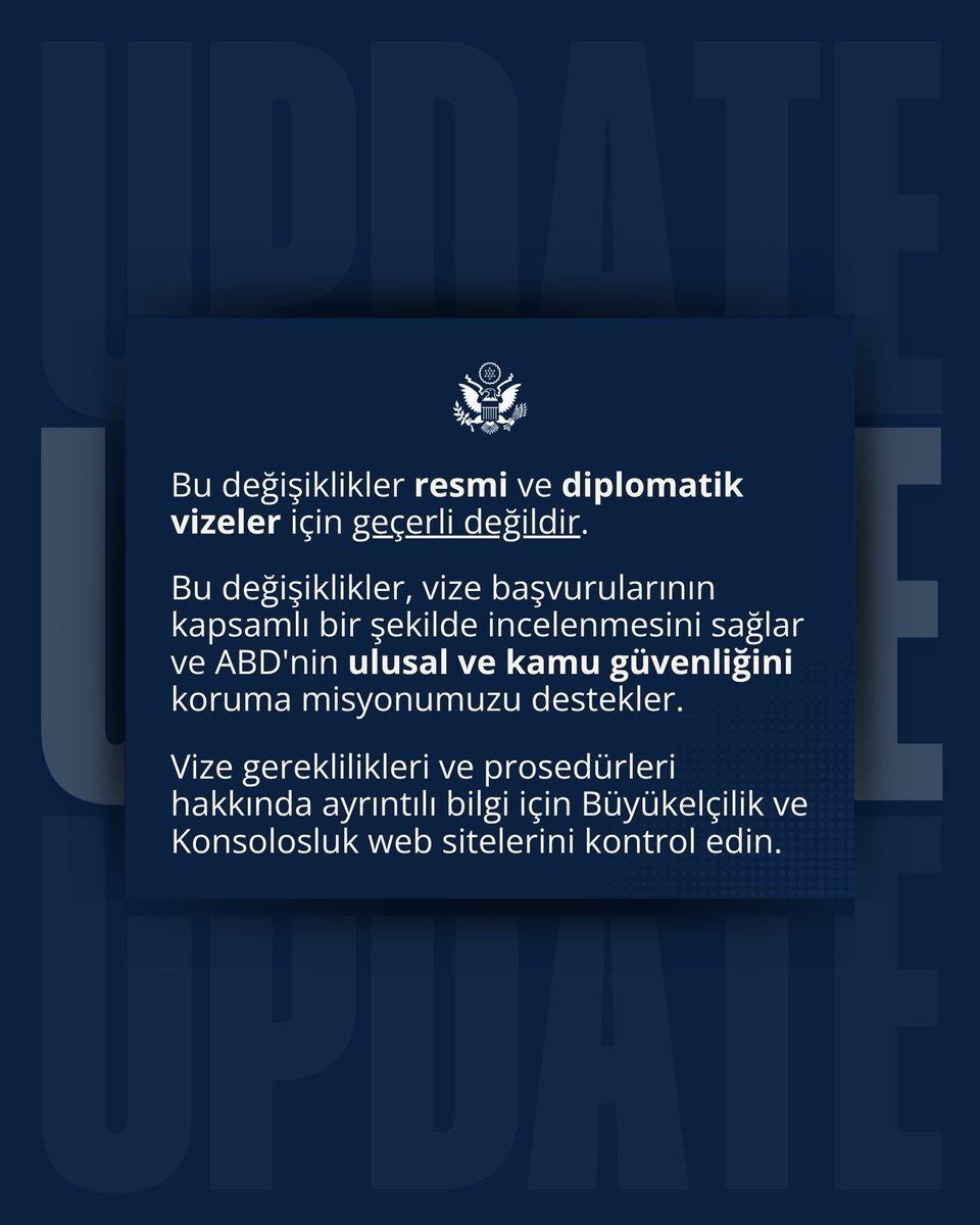 📢 Göçmen Olmayan Vize Başvurularına İlişkin Mülakat Gerekliliklerine Değişiklik Yapılmıştır

Göçmen olmayan vize başvuru sahiplerinin mülakat gerekliliklerine yapılan değişiklikler, vize sürecinin güvenliğini arttırmak için tasarlanmıştır. Konsolosluk görevlileriyle bizzat