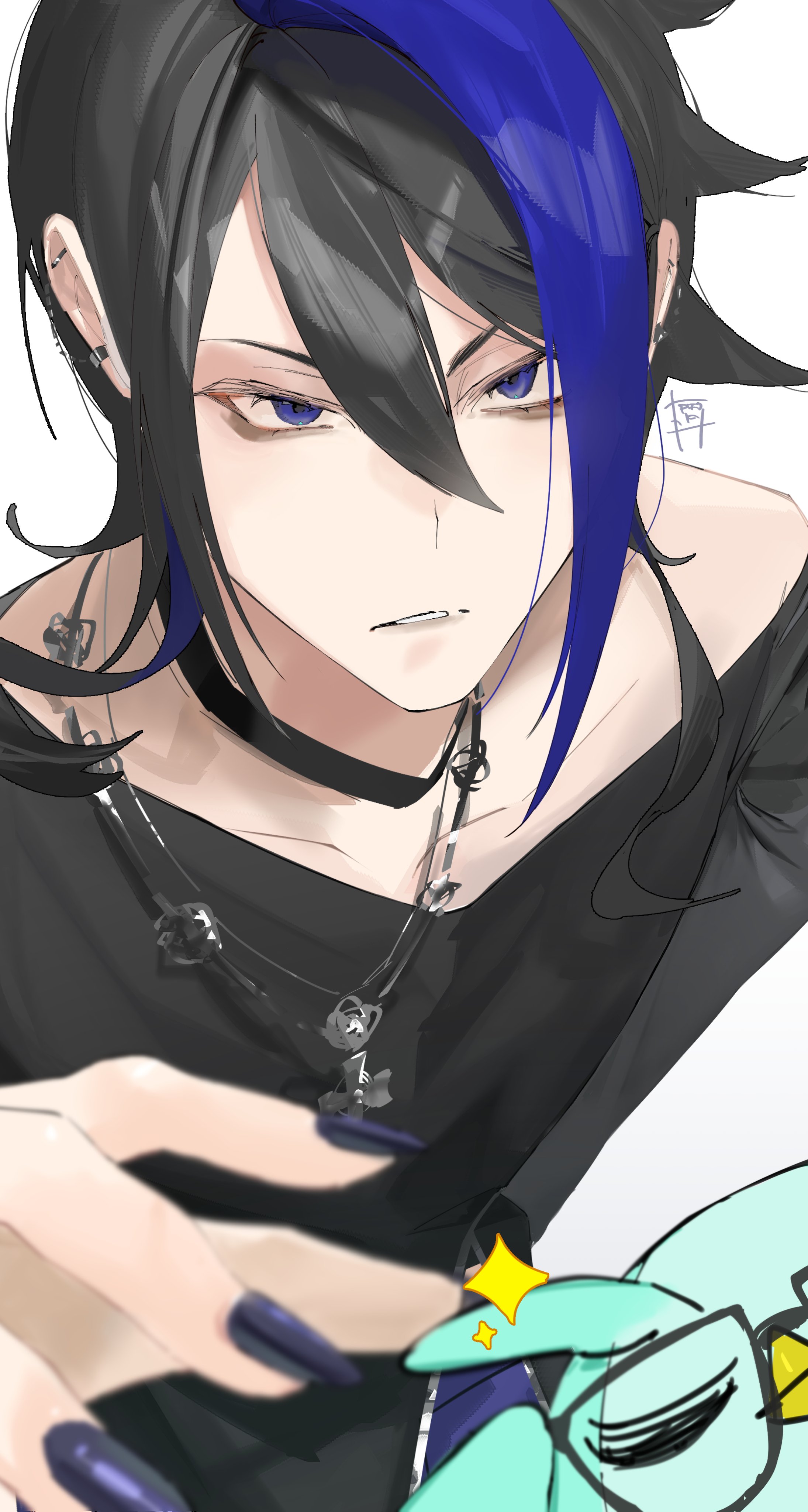 ま❤︎様 MA*RS】ハートバックルクロスブラウス - WHT/ブラック size-F