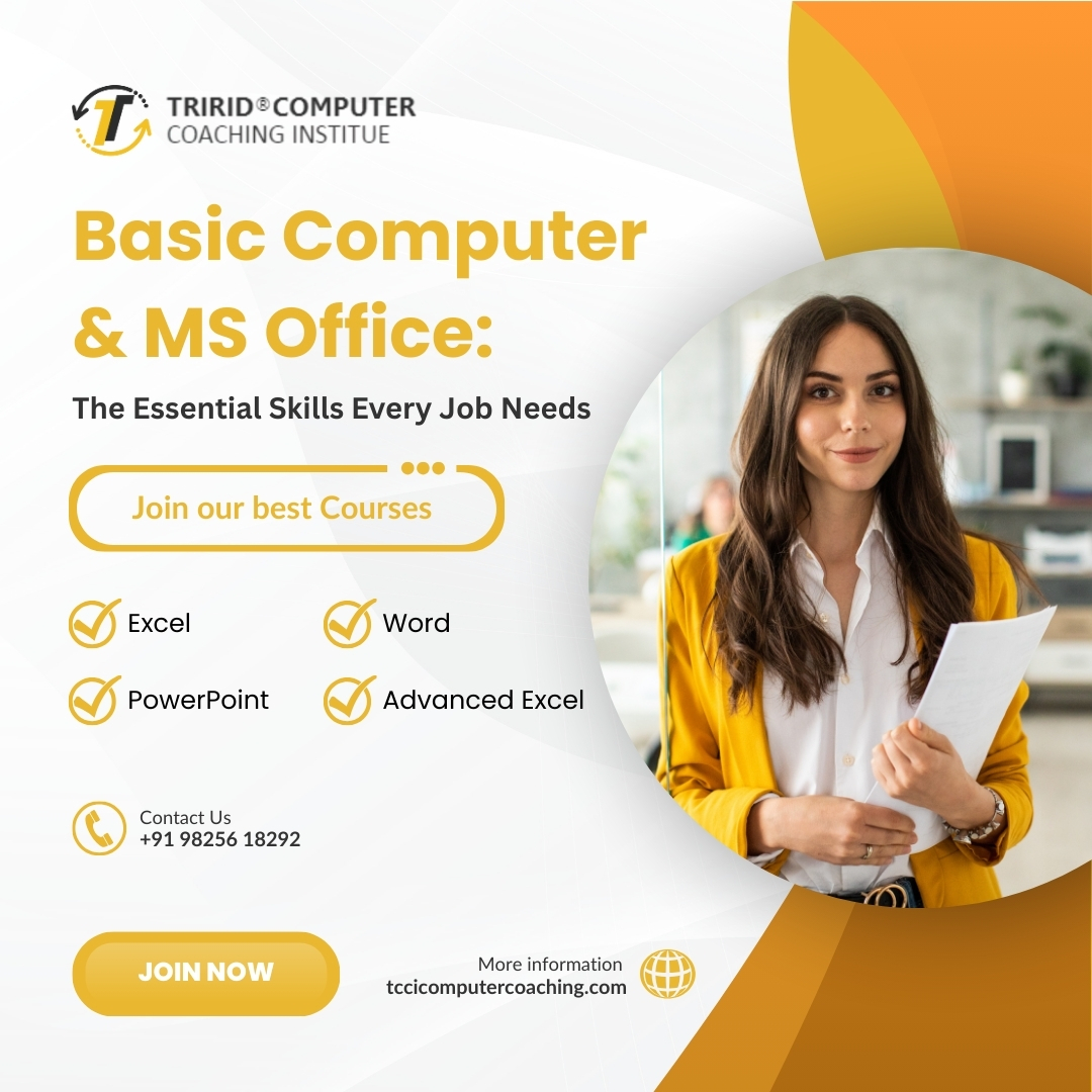 tccicomputer's tweet image. Master essential computer skills &amp;amp; MS Office at TCCI in Bopal, Ahmedabad. Get the foundational knowledge every job needs.

👉tccicomputercoaching.wordpress.com/2025/08/12/bas…

#BasicComputer #MSOffice #JobSkills #BopalAhmedabad #DigitalLiteracy #TCCIIstitute #CareerEssentials
