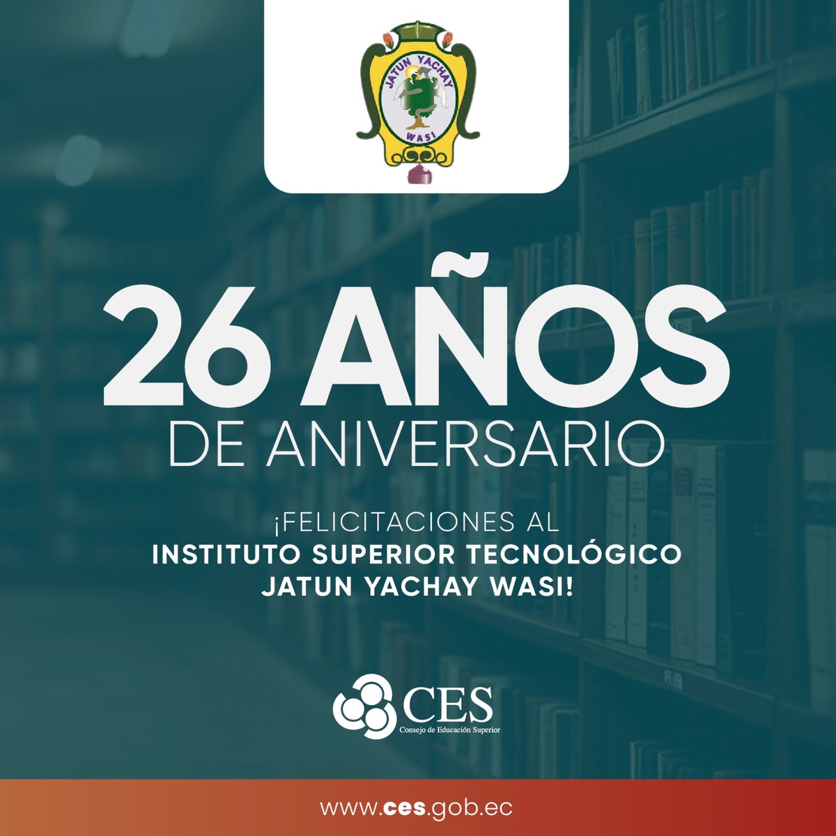CES (@ces_ec) on Twitter photo 🙋🏻♀️🙋♂️ | El Consejo de Educación Superior felicita al Instituto Superior Tecnológico Jatun Yachay Wasi por su aniversario y reconoce su aporte en beneficio de la educación superior del país.
¡Felicitaciones <a href="/ITSJatunYachayW/">Jatun Yachay Wasi</a>! 👏 🙋🏻♀️🙋♂️ | El Consejo de Educación Superior felicita al Instituto Superior Tecnológico Jatun Yachay Wasi por su aniversario y reconoce su aporte en beneficio de la educación superior del país.
¡Felicitaciones <a href="/ITSJatunYachayW/">Jatun Yachay Wasi</a>! 👏