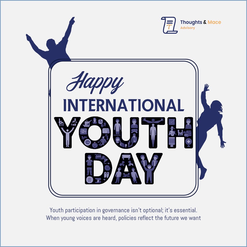 Happy International Youth Day 2025 

Youth are not just the leaders of tomorrow, they are change-makers today.

Advocating for youth participation in governance means:
- Policies that reflect our generations realities
- Greater innovation in solving national challenges