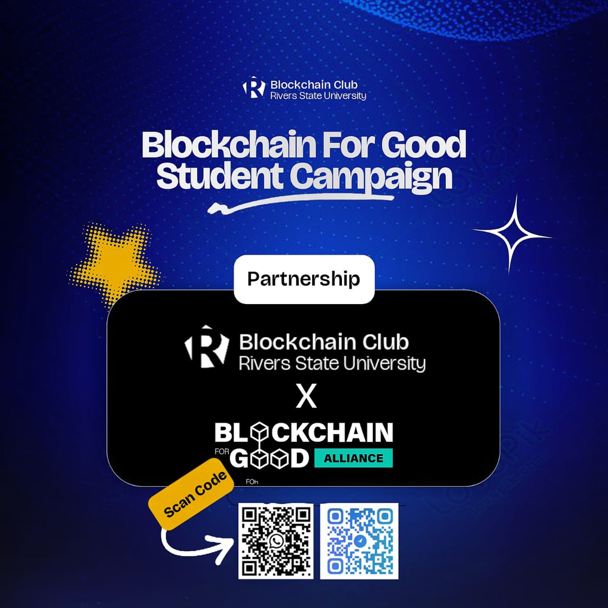 Blockchain Club RSU (@blockchainrsu_) on Twitter photo We are thrilled to announce a new partnership with <a href="/ChainforGood/">Blockchain for Good Alliance (BGA)</a>
As part of our mission to champion blockchain as a force for positive change, We are Joining BGA Campaign to support community members who are actively blockchain for social good.
More information will be dropped. We are thrilled to announce a new partnership with <a href="/ChainforGood/">Blockchain for Good Alliance (BGA)</a>
As part of our mission to champion blockchain as a force for positive change, We are Joining BGA Campaign to support community members who are actively blockchain for social good.
More information will be dropped.
