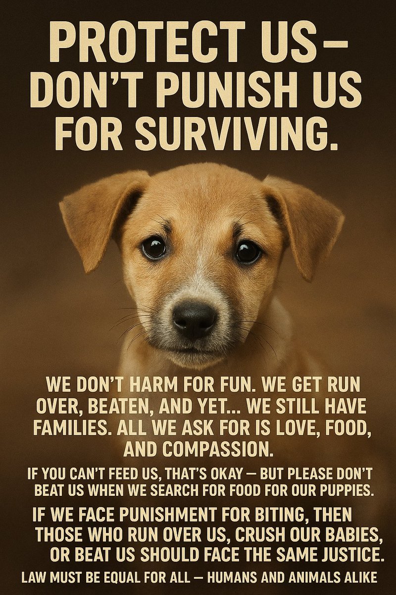 SHIVAMABPI's tweet photo. SC orders removal of Delhi’s community dogs.
Cruel &amp; pointless. Govt hasn’t done vaccination/sterilisation, &amp; animal hospitals lack even syringes &amp; vaccines.
Don’t dump govt’s failure &amp; corruption on innocent dogs. 🐾
#AnimalRights #JusticeForStrays #Delhi https://t.co/4mkavJhgBH