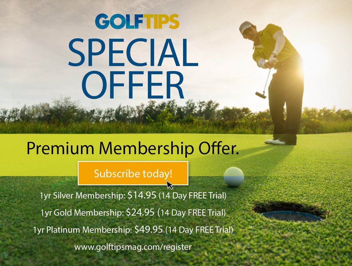 Join Golf Tips NEW Premium Membership program! Register to become a "Premium Member" and gain access to discounts from our most trusted Partners like: Cardio Golf, Shot Scope, OnCore Golf, The Indoor Golf Shop and many, many more.

Visit: golftipsmag.com/register and join TODAY!