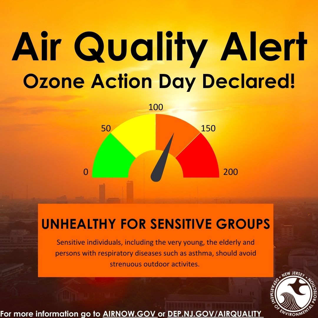 ⚠️ An Air Quality Action Day for Ozone has been declared for Tuesday, August 12th!

Sensitive individuals, including the very young, the elderly, and persons with respiratory diseases such as asthma, should avoid strenuous activities during the afternoon and early evening hours.