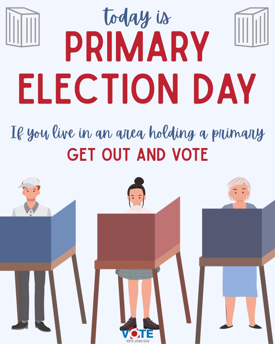 Vote Utah (@electionsutah) on Twitter photo Happy Election Day! 🗳️ Today is a great day to participate in our democracy. Be sure to check your local jurisdiction to see what's on the ballot and if there's an election happening in your area. Every vote counts! #ElectionDay #Vote #CivicDuty Happy Election Day! 🗳️ Today is a great day to participate in our democracy. Be sure to check your local jurisdiction to see what's on the ballot and if there's an election happening in your area. Every vote counts! #ElectionDay #Vote #CivicDuty