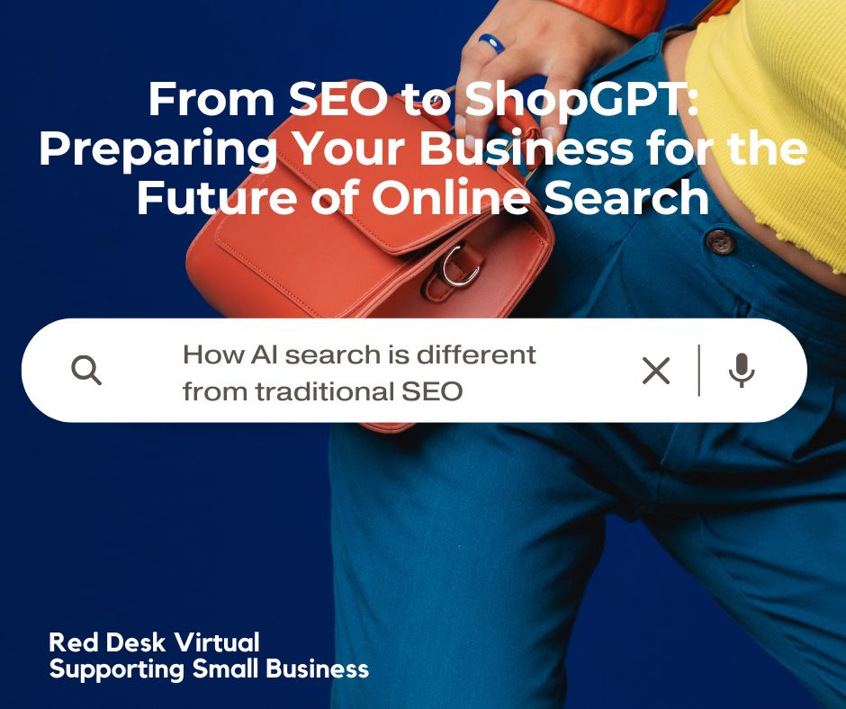 RedDeskVirtual's tweet image. Is your SEO ready for AI-powered discovery? Find out how to optimise content for smarter searches. 
buff.ly/o4C2BGG 
#AISearch #LocalSearch #SEO