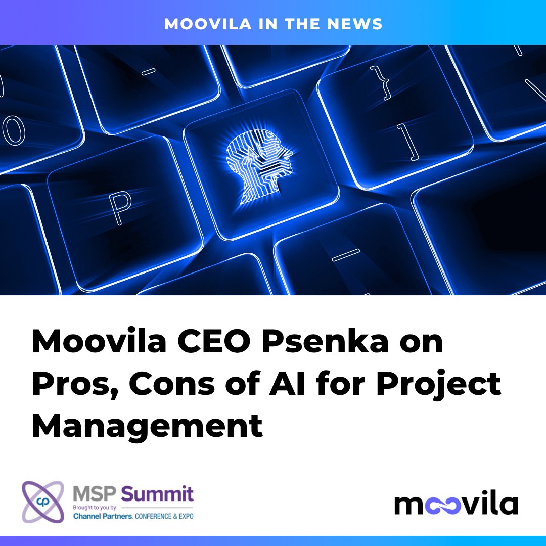 Moovila (@moovila_app) on Twitter photo Our CEO Mike Psenka sat down w/ <a href="/Dave_Raffo/">DRaffoStorage</a> of <a href="/InformaConnect/">Informa Connect</a> to explain why generative AI struggles w/ structured, multi-dependency projects: hubs.la/Q03CcrwY0
📆 Catch Mike live at <a href="/Channel_Expo/">Channel Partners</a> #MSPSummit on 9/16 in Orlando for panel, The AI Revolution in IT Services. Our CEO Mike Psenka sat down w/ <a href="/Dave_Raffo/">DRaffoStorage</a> of <a href="/InformaConnect/">Informa Connect</a> to explain why generative AI struggles w/ structured, multi-dependency projects: hubs.la/Q03CcrwY0
📆 Catch Mike live at <a href="/Channel_Expo/">Channel Partners</a> #MSPSummit on 9/16 in Orlando for panel, The AI Revolution in IT Services.