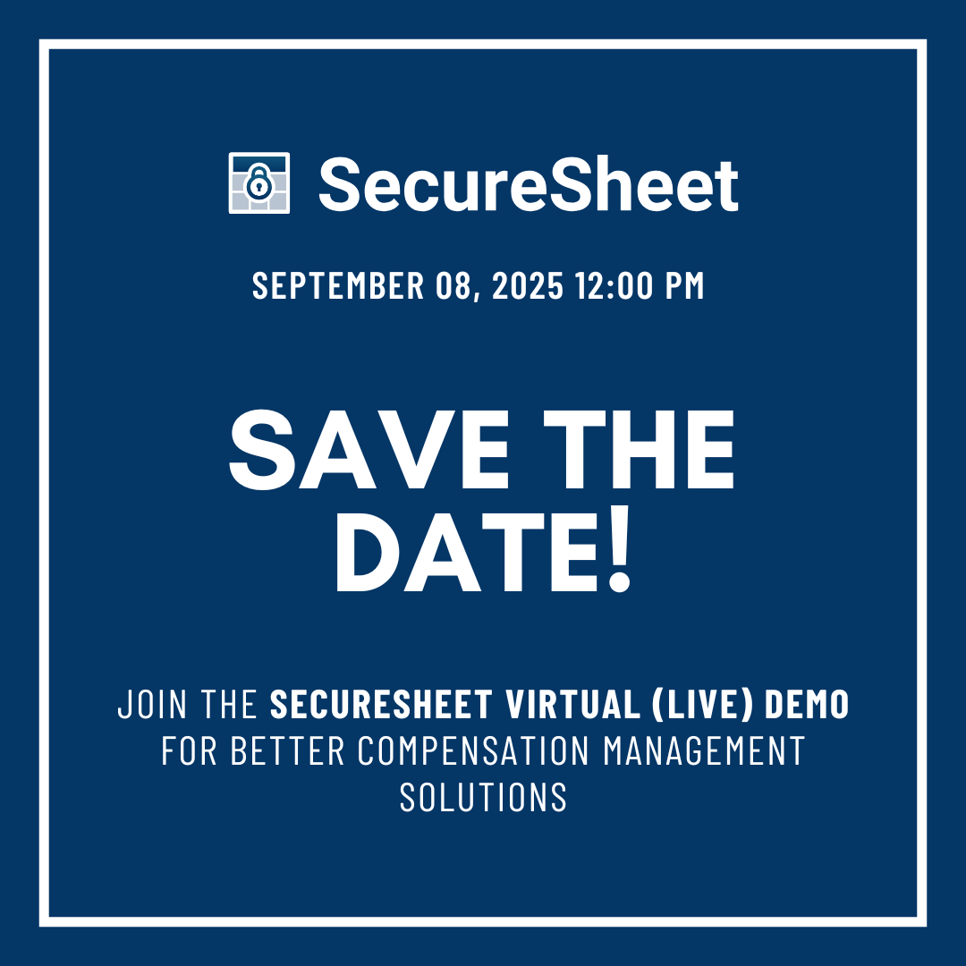 Join the #SecureSheet virtual #BusinessWebinar for solutions to your #CompensationManagement hassles. 

🗓️ Mark your calendars: 9/8
👉 Register now at utm.guru/uiEdG  

#BusinessProductivity #WorldAtWork #TotalRewards