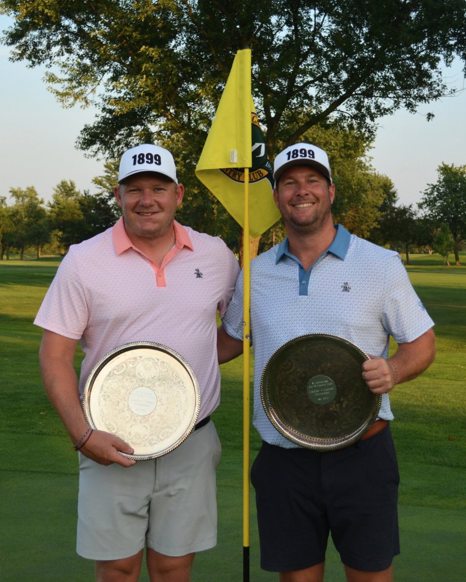 stcgcc's tweet image. And the winners are... Hayden Molen (left) &amp;amp; Zach Bull (right)! 🎉 Huge congratulations to our new Men&apos;s Member-Member champions! What a great tournament last Saturday. Well played, gentlemen! 👏 #STGCC