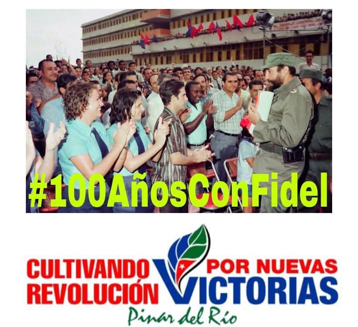 #FidelPorSiempre en #PinardelRío durante la inauguración de la Escuela Formadora de Maestros "Tania la Guerrillera". Este 1 de septiembre celebraremos el aniversario 50 de la institución! #100AñosConFidel #Cuba