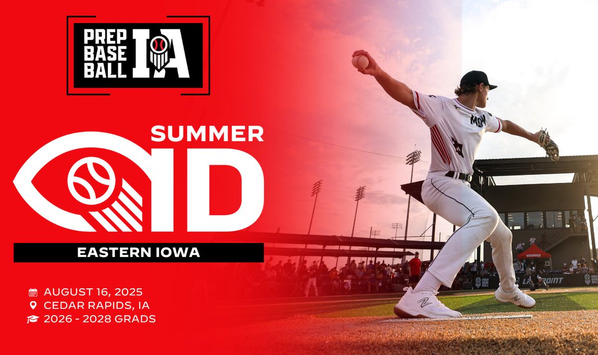 𝗦𝘂𝗺𝗺𝗲𝗿 𝗜𝗗: 𝐸𝑎𝑠𝑡𝑒𝑟𝑛 𝐼𝑜𝑤𝑎

🗓️ Aug 16th, 2025
📍 Cedar Rapids, IA
👥  2026s-2028s

𝚁𝚎𝚐𝚒𝚜𝚝𝚎𝚛 𝚗𝚘𝚠 ➡️ loom.ly/jSfsnHg