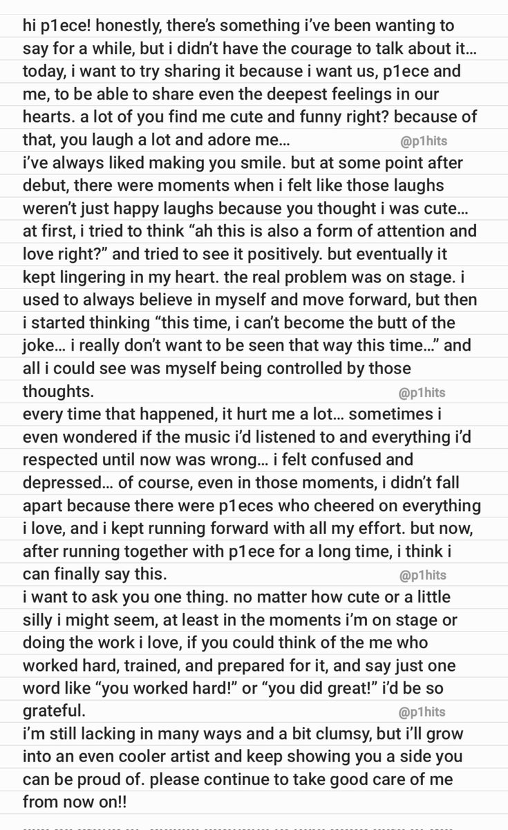 p1hits's tweet photo. intak opens up on fromm about wanting his hard work on stage and efforts to be seriously recognized and respected as an artist 🥺❤️🩹
#P1Harmony #피원하모니 #인탁 https://t.co/T1ignnFjEd