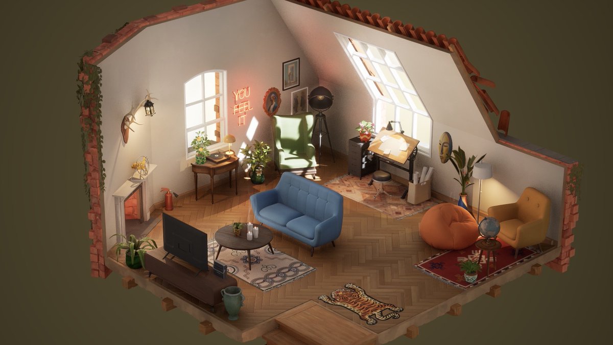 Look at that cozy little reading corner 🥰 Alexa shared their screenshot on our Discord! 

#indiedev #indiegame #ue5 #cozygame #cozygaming
