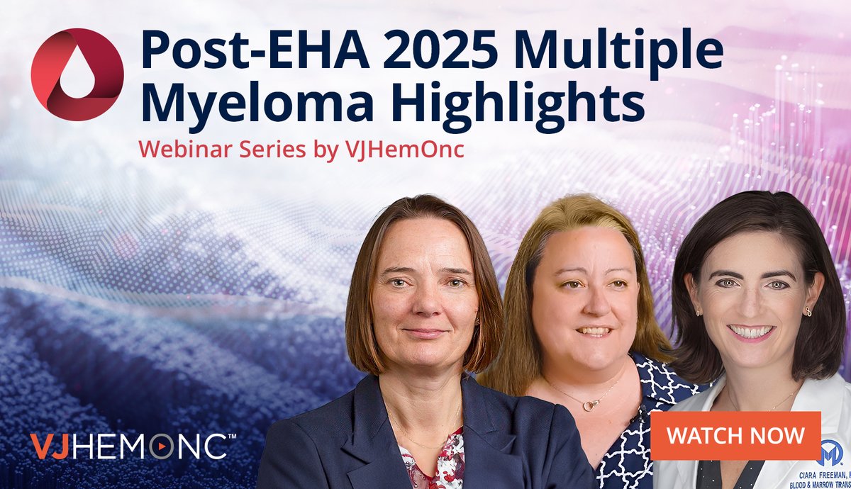 VJHemOnc (@vjhemonc) on Twitter photo Sundar Jagannath presents: Long-term (≥5 year) remission and survival after treatment with #ciltacabtageneautoleucel in #CARTITUDE-1 patients with #relapsed/#refractory #multiplemyeloma, in our Post-EHA 2025 Multiple #Myeloma Highlights 🤔🔬🎥
Chair: <a href="/FaithEDavies1/">Faith E Davies</a>
Moderators: Sundar Jagannath presents: Long-term (≥5 year) remission and survival after treatment with #ciltacabtageneautoleucel in #CARTITUDE-1 patients with #relapsed/#refractory #multiplemyeloma, in our Post-EHA 2025 Multiple #Myeloma Highlights 🤔🔬🎥
Chair: <a href="/FaithEDavies1/">Faith E Davies</a>
Moderators: