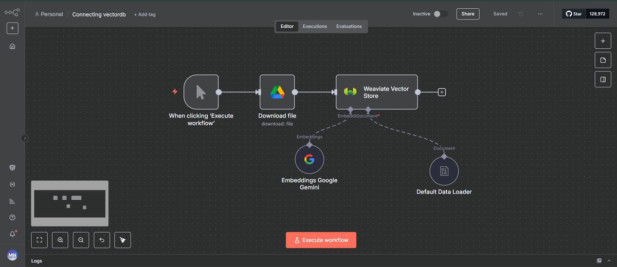 marium_dev's tweet image. Built this RAG based data analystb that can read any PDF and give instant answers from it. 

I built it using n8n and Weaviate while experimenting with RAG. Upload a file like Apple’s stock history and get insights in seconds.