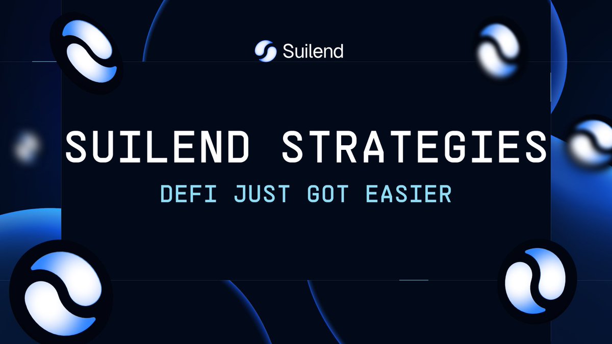 suilendprotocol's tweet image. Introducing Suilend Strategies!

Deploy DeFi strategies in one click. No spreadsheets, no manual steps.

A simpler way to put your assets to work on Suilend.