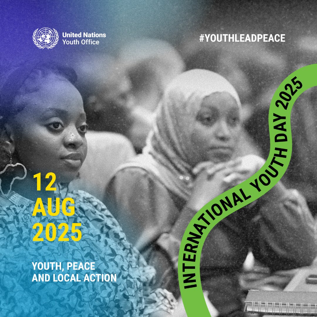 UN Ethiopia (@unethiopia) on Twitter photo Happy International #YouthDay!
"On Int'l Youth Day, we celebrate the determination, creativity & leadership of young people everywhere.
Let us work together to support youth-led solutions & build a more just, peaceful, & sustainable world, from the ground up."
<a href="/antonioguterres/">António Guterres</a> Happy International #YouthDay!
"On Int'l Youth Day, we celebrate the determination, creativity & leadership of young people everywhere.
Let us work together to support youth-led solutions & build a more just, peaceful, & sustainable world, from the ground up."
<a href="/antonioguterres/">António Guterres</a>