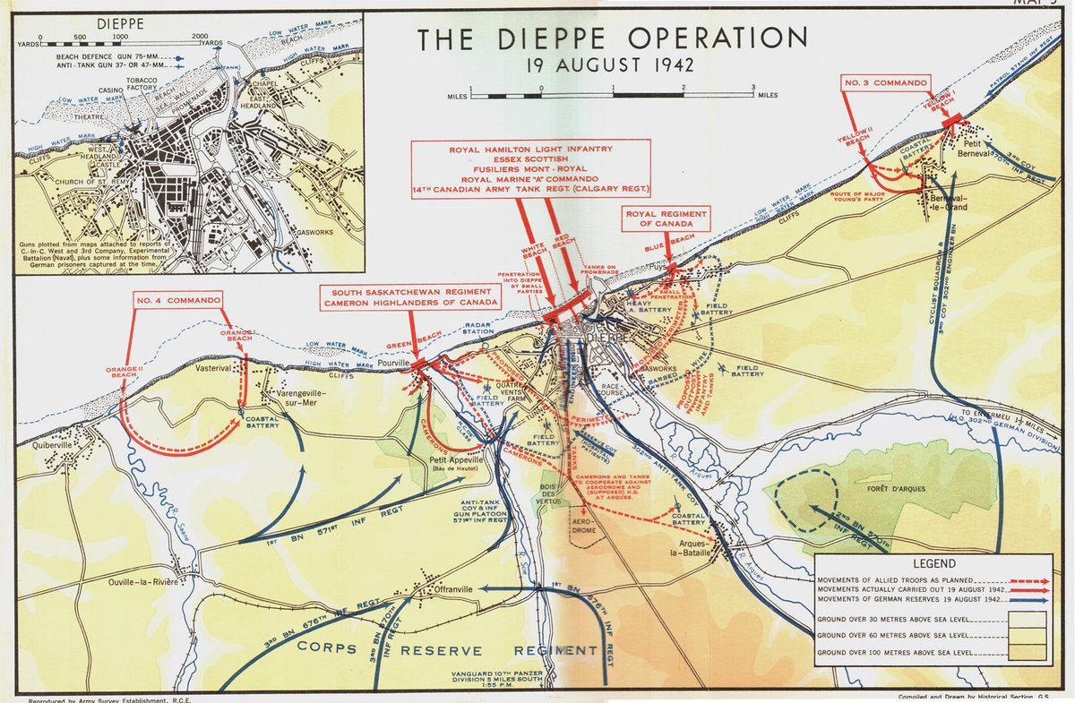 IHistorical's tweet image. #Dieppe
On 19 August 1942, men of Number 10 Platoon, X Company, A Commando, made up of Royal Marines took part in the attack on Dieppe. Designated as an Intelligence Assault Unit. Their target was vital SIGINT, especially anything connected with the newly introduced 4 rota Enigma…