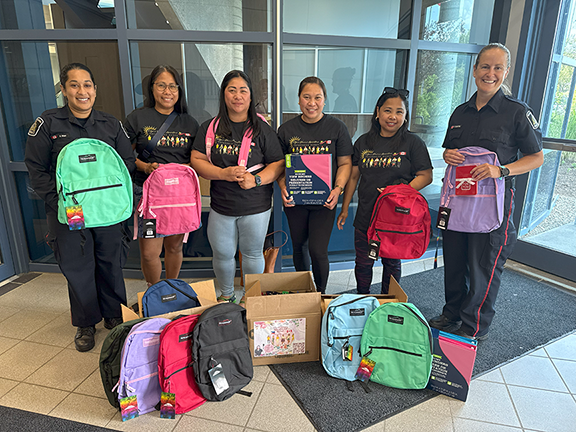 WRPSToday's tweet image. The Filipino Women&apos;s Association dropped by headquarters yesterday afternoon with backpacks and school supplies in support of our #BackpackChallenge.

Thank you for helping us send kids back to school with a smile.