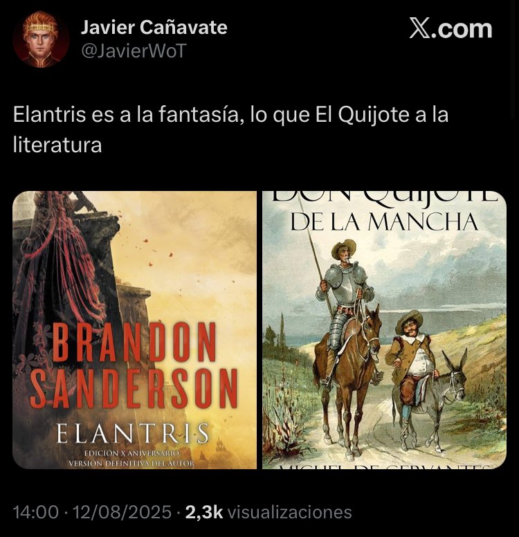 Lo de los sandersonitas ya no sé si es estupidez, adanismo, buscar casito… 

En fin, para todo lo demás bendito y loado sea John Ronald Reuel Tolkien.