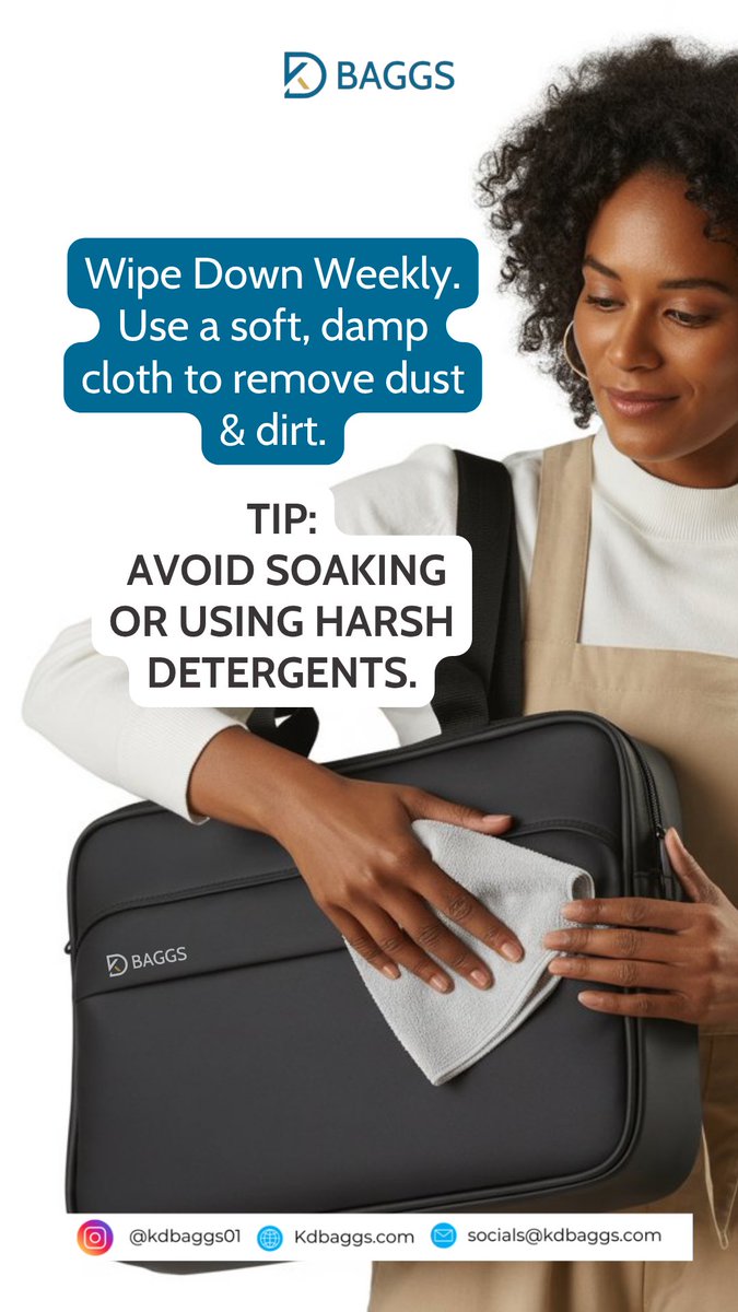 KDBaggs's tweet photo. Bag Care 101: How to keep your KD Bagg looking brand new 🔥

Save this post for when your bag needs TLC! Continue in thread.-

#Tips #BamBaminToronto #BaddiesGoneWild #kdbaggs Ibom Air Kwam1 Comfort https://t.co/WguUWj5Mcq