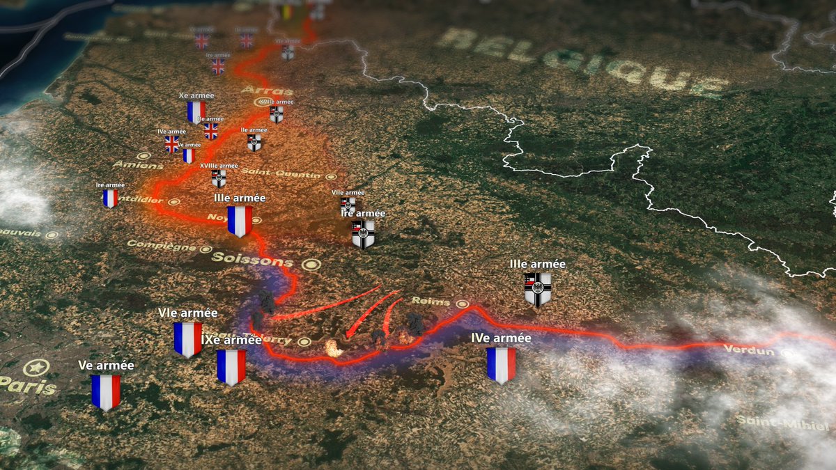 Travail de carto en cours. Quelques modifications à faire remonter (Reims côté allemand du front par ex) mais ça avance bien.