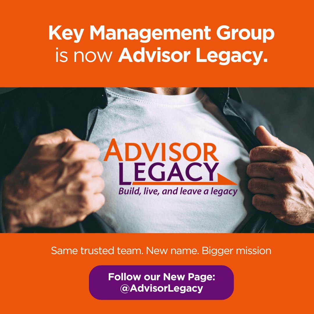 keymanagement's tweet photo. We’ve rebranded! 🚀
Key Management Group → Advisor Legacy
Same team. Bigger mission. 💼

📲 Follow @advisor_legacy for updates &amp; insights.

#Rebrand #AdvisorLegacy #FinancialAdvisors https://t.co/dDlzAO6yF6