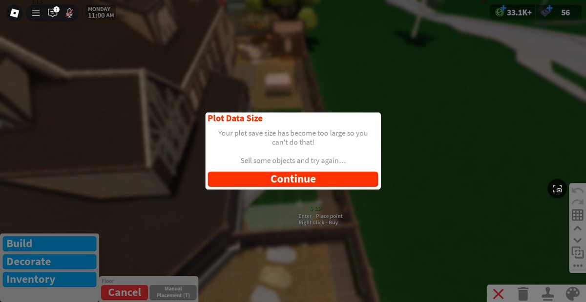 Not2Seriousss's tweet image. I&apos;m not sure if this is a bug or not but I&apos;m unable to buy plot data since it wont give me the option. Please help!! @BramPeee @ItsPeetahBread @heybloxburg #bug #bloxburg #plotdata #Help