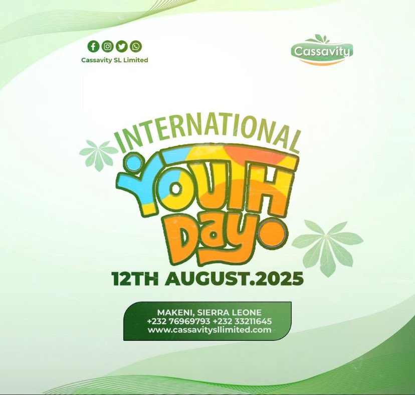 BillySesay's tweet photo. #YouthDay2025, Youth-led orgs like Cassavity &amp; @job_leone prove we can lead from our communities &amp; drive real change.

Own our development. Be accountable. Build impact businesses. Go beyond aid.
The world is watching, our communities are counting on us.
We are the proof. https://t.co/ZCMgBu1BQd