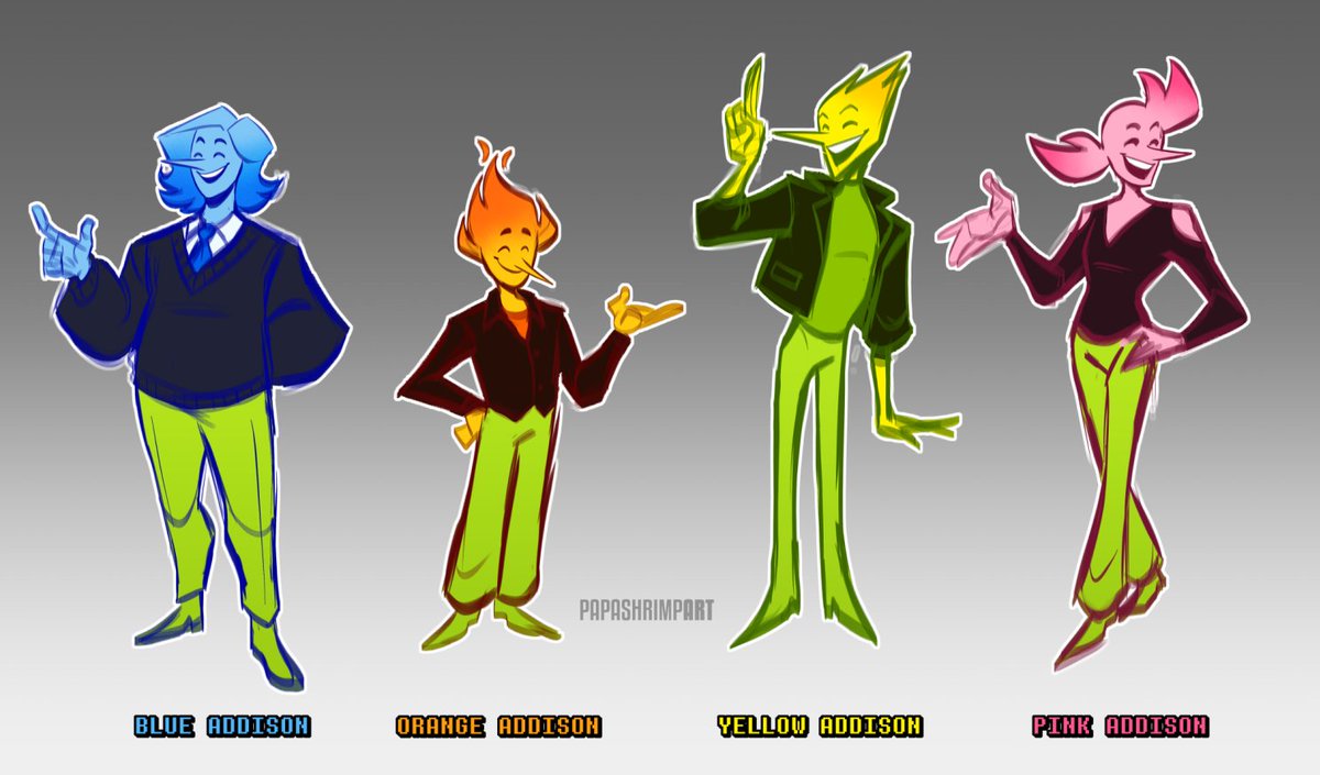 Addison sketches 💙🧡💛🩷

this is how I'll draw these goobers in the future probably