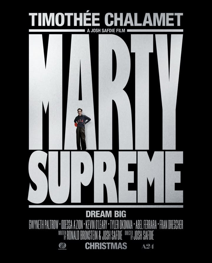 The first poster of Josh Safdie's 'MARTY SUPREME' has been released.

Trailer out tomorrow.