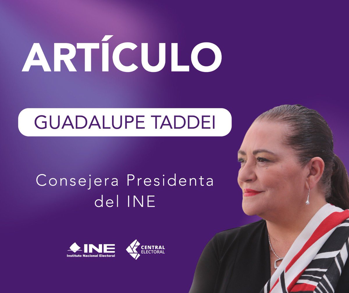 ✍🏻 #ParaLeer | Consulta el artículo escrito por la Consejera Presidenta, Guadalupe Taddei, publicado en <a href="/Milenio/">Milenio</a> 

amp.milenio.com/opinion/guadal…