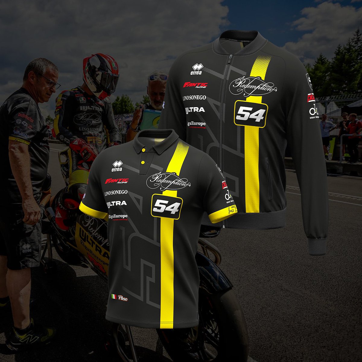 Erreà Sport (@erreaofficial) on Twitter photo Erreà veste il Team Redemption Racing e <a href="/MattiaPasini/">Mattia Pasini 54</a> presente in alcune tappe del Mondiale Moto2.
Stile, comfort e DNA vincente.
#erreà#moto2#teamredemptionracing Erreà veste il Team Redemption Racing e <a href="/MattiaPasini/">Mattia Pasini 54</a> presente in alcune tappe del Mondiale Moto2.
Stile, comfort e DNA vincente.
#erreà#moto2#teamredemptionracing