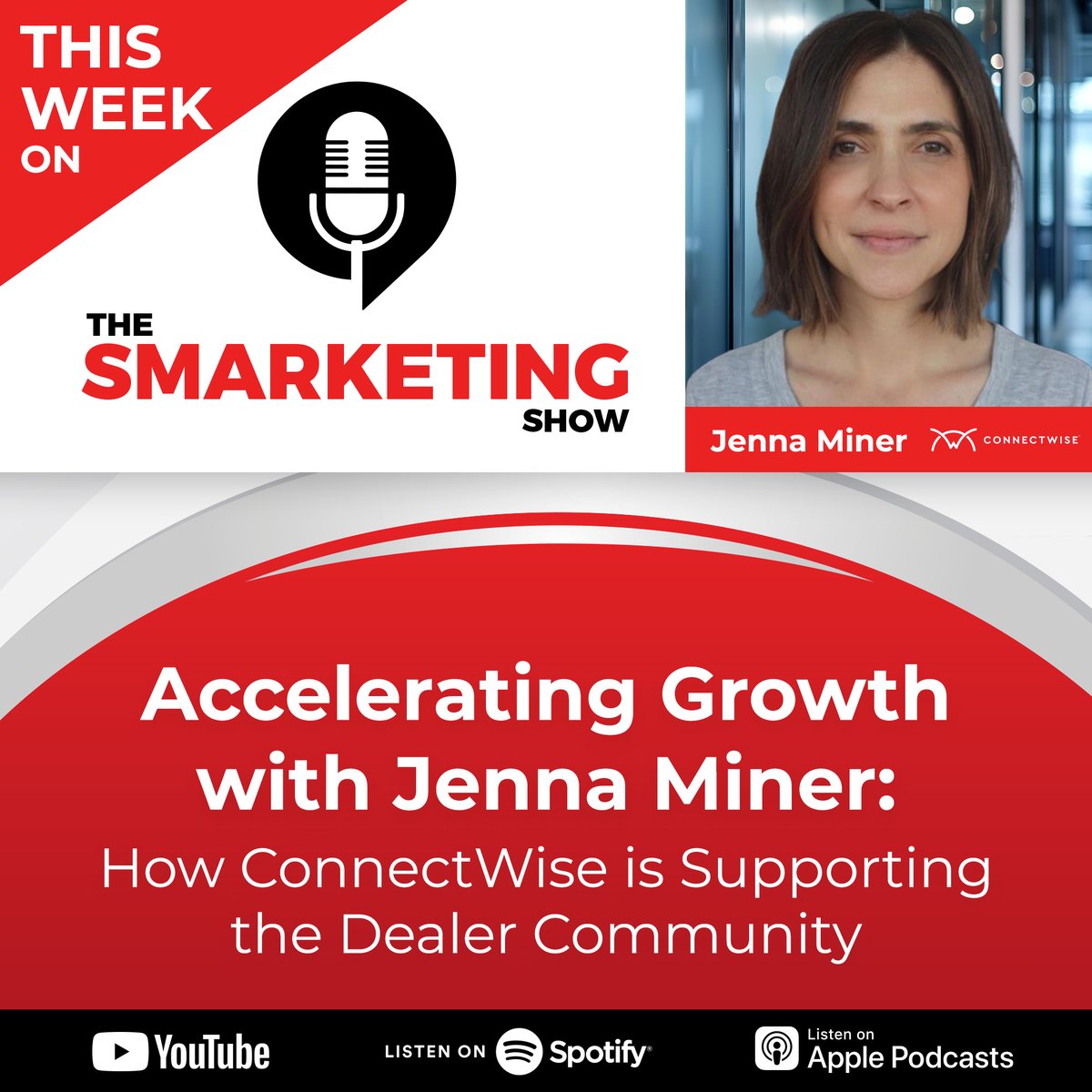 On the next episode of The Smarketing Show, Aaron Dyck sits down with Jenna Stramaglio, Channel Development Manager at ConnectWise, to discuss how dealers are winning with Managed Services, and how you can too.

Stay tuned for the episode launching this Thursday!