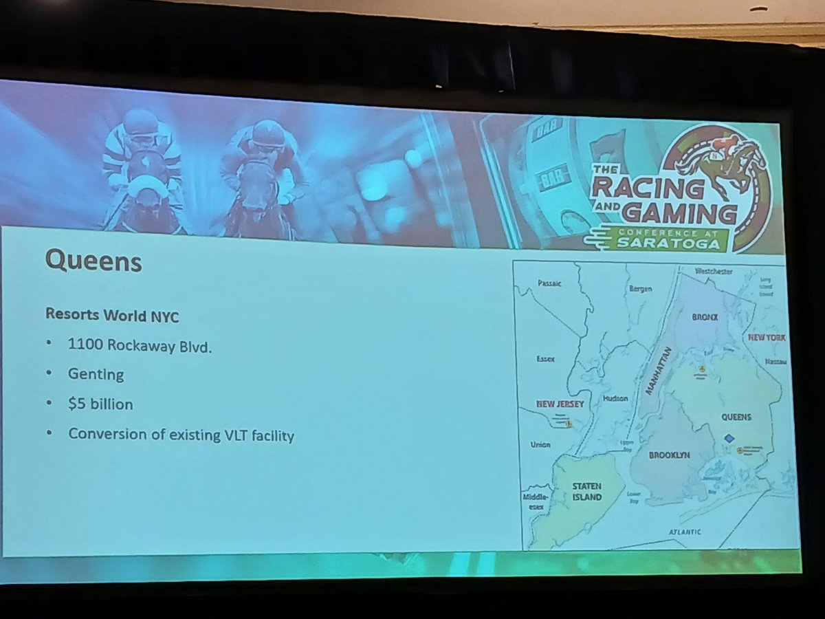 EquineInfoEx's tweet image. There are 8 applicants for the 3 NY gaming licenses including @ResortsWorldNYC NOTE that up to 3 will be awarded but fewer may be awarded depending on criteria. @Genting_Casinos @SpectrumGamingG #RGCS