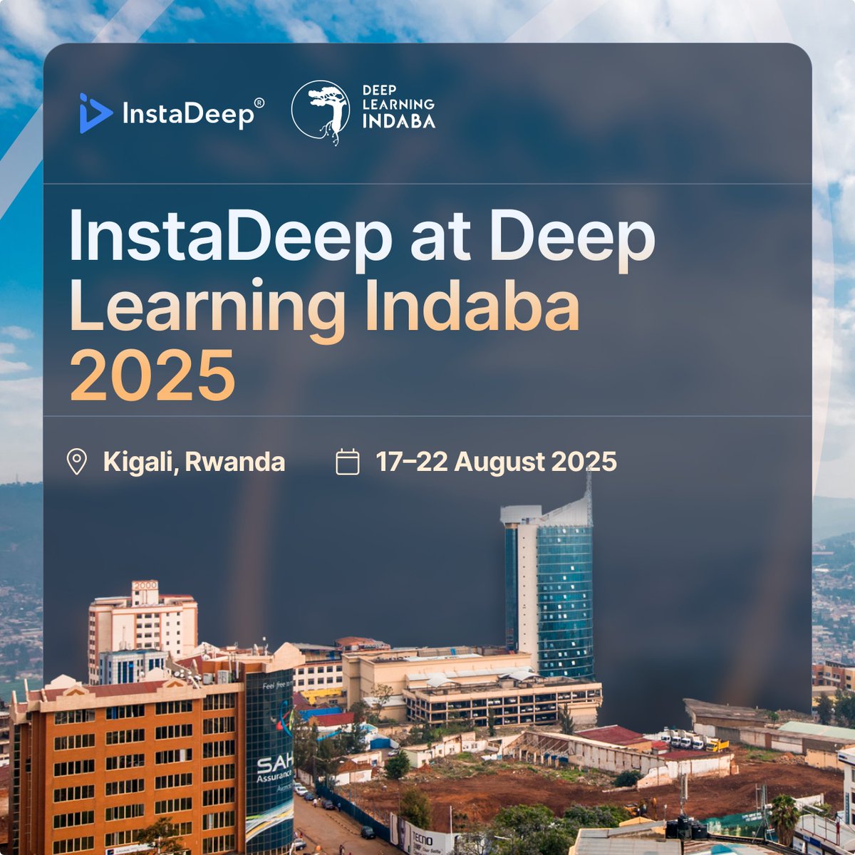 We're heading to Kigali for <a href="/DeepIndaba/">Deep Learning Indaba</a>! From 17-22 August, Africa’s AI community gathers again at the University of Rwanda for a week of ideas, exchange &amp; impact. 🌍🚀

See you at  #DLI2025!
