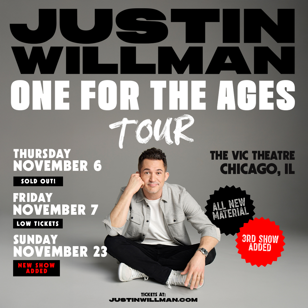 Just Announced: Due to overwhelming demand, we've added a THIRD show with <a href="/Justin_Willman/">Justin Willman</a> at the Vic Theatre on November 23!
Get tickets this Friday at 10am: bit.ly/justinwillman-…