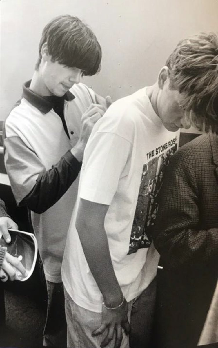 davidtaylor1971's tweet photo. @MANCHESTERMUS10 What a day that was. That’s me getting my tshirt signed by John prior to the soundcheck taken from Ian Tilton’s excellent ‘Set in Stone’ book. https://t.co/clpxTnUCtX