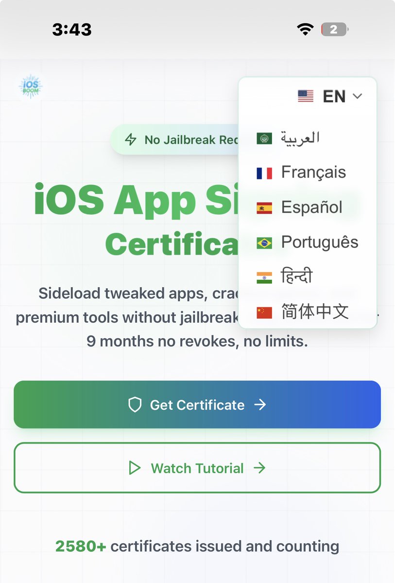 iosboom's tweet image. New Feature  Multi-Language Support

You can now browse the website in 8 different languages!
🇺🇸 English | 🇸🇦 العربية | 🇫🇷 Français | 🇪🇸 Español | 🇧🇷 Português | 🇮🇳 हिंदी | 🇨🇳 简体中文

More languages will be added soon! 
The translations are powered by Google Translate, so they…