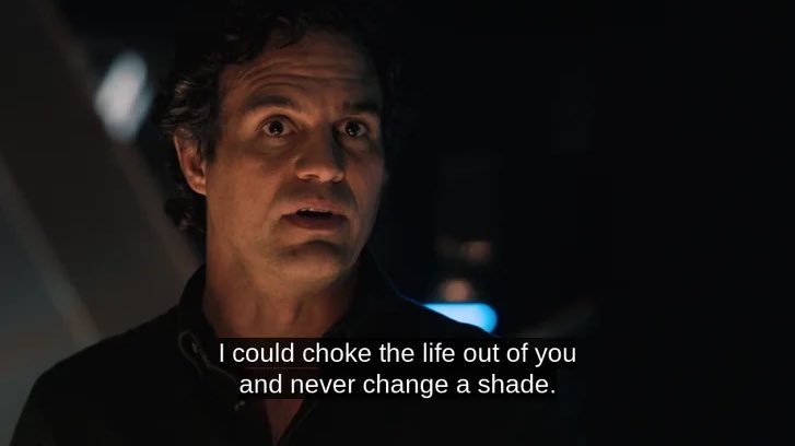 RawbertBeef's tweet photo. Bruce had some really great lines before they lobotomized him. https://t.co/A1B1kxs48B