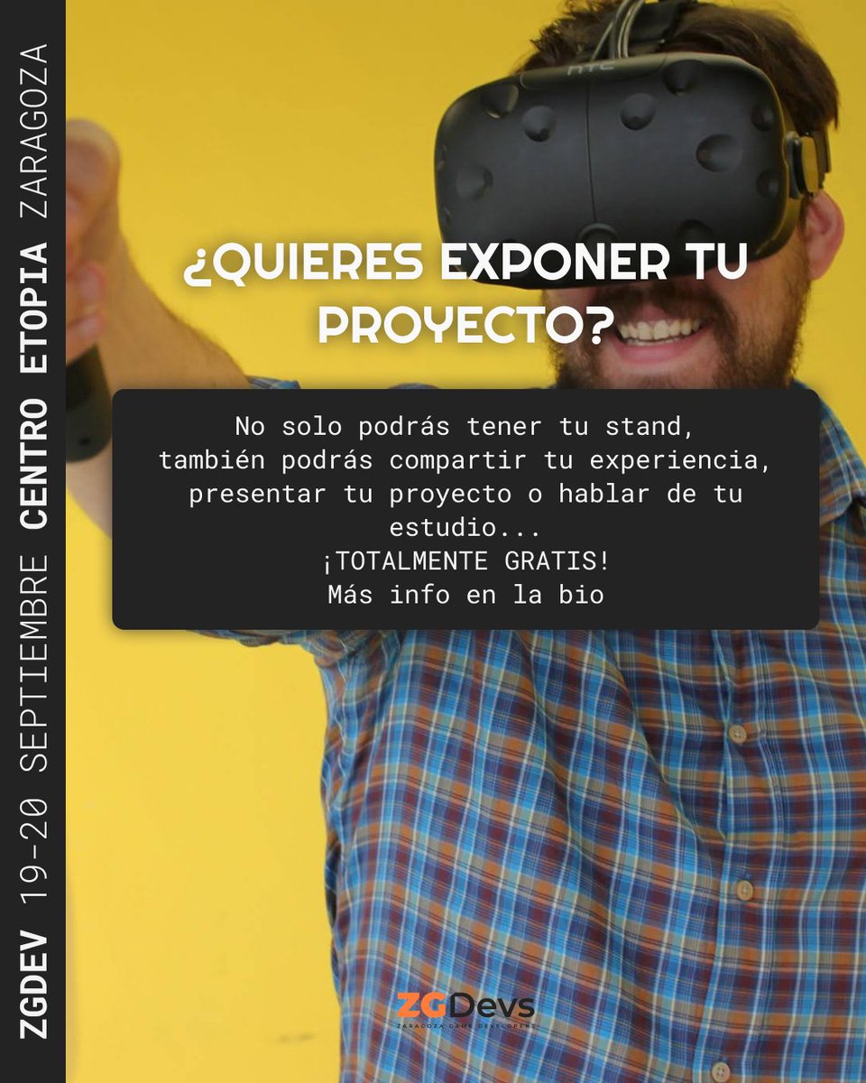 Tienes un #videojuego entre manos y te encantaría enseñarlo al mundo?

En #ZGDevs podrás tener tu stand GRATIS y, además, subir al escenario para contarnos tu experiencia, hablar de tu estudio o compartir lo que más te apasiona (si te mola la idea)
Lindo, no?

Más info en la bio