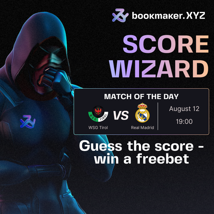 bookmakerxyz's tweet photo. 🧙‍♂️ Score Wizard

Here’s your match of the day: @RealMadrid takes on @WSGTirol today! ⚽
Think you've got the final score? Get it right and you’ll win a $20 freebet!

How to enter:
✅ Follow  @bookmakerxyz
✅ Like & Retweet
✅ Comment your score prediction

‼️ Multiple guesses = disqualified. Cheaters will be blocked.
⚠️ Entries close at kick-off!
 🎉 One random correct guesser wins a $20 freebet!