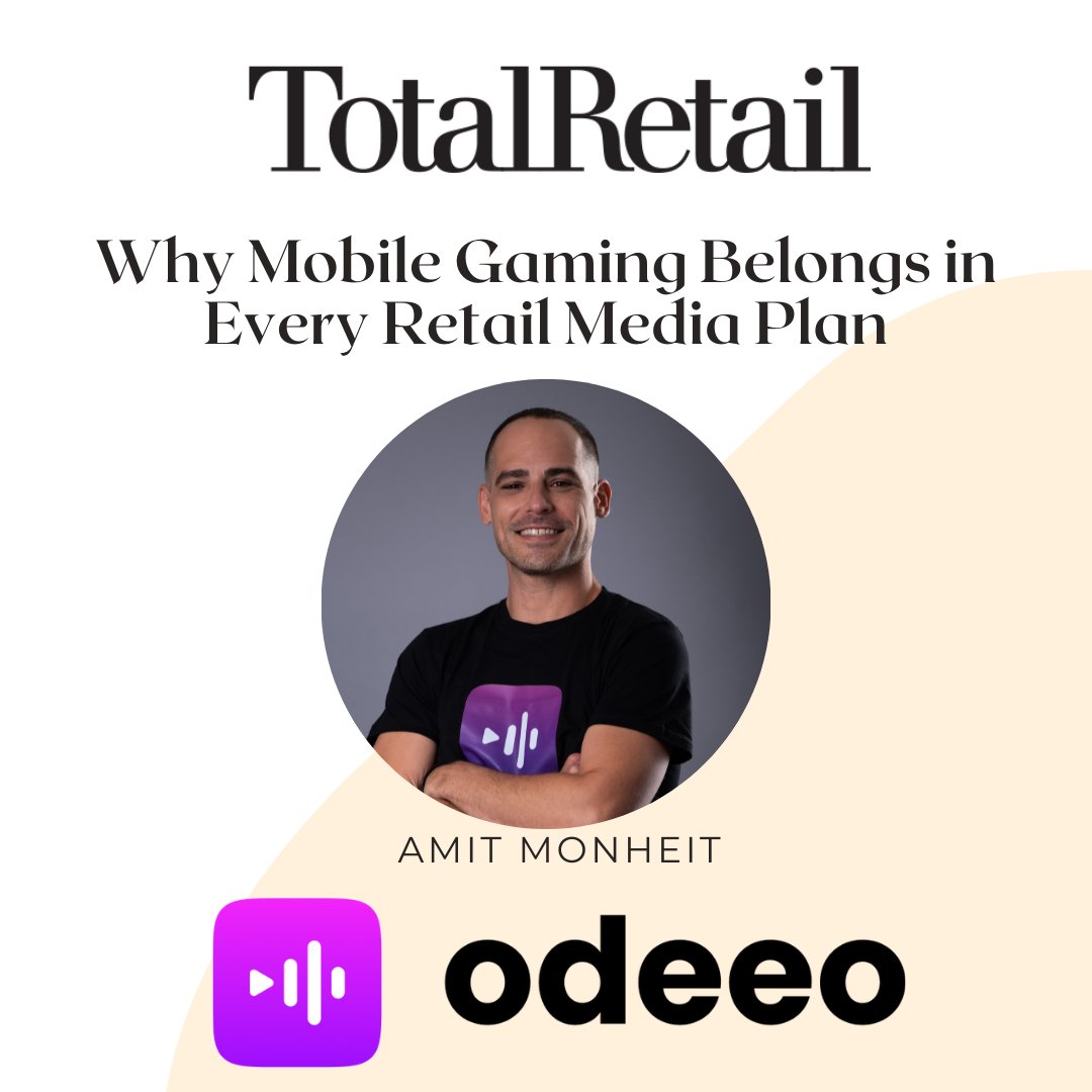 Amit Monheit, CEO of <a href="/SonicOdeeo/">Odeeo | In-Game Audio Advertising</a>, shares in <a href="/MyTotalRetail/">Total Retail</a> why mobile gaming should be in every retail media plan.

2.6B gamers. High engagement. Holiday buying power. In-game ads that convert.

Read more: mytotalretail.com/article/why-mo…